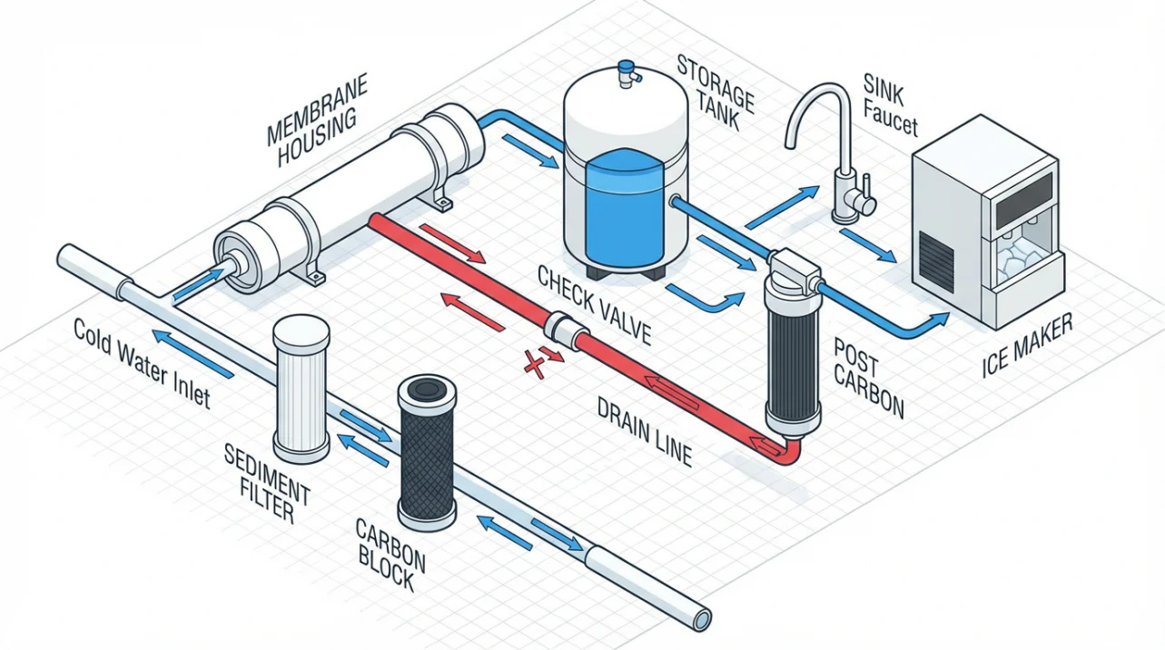 Drain Lines Outgoing Water