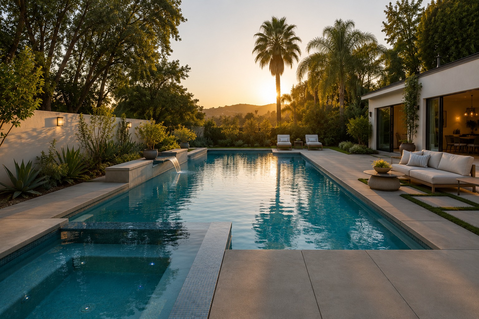 Pool installation background